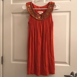 Michel Kors sleeveless orange dress